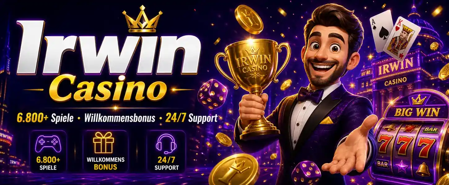 Irwin Casino Erfahrungen 2026 - Test, Lizenz und Spielangebot im Überblick